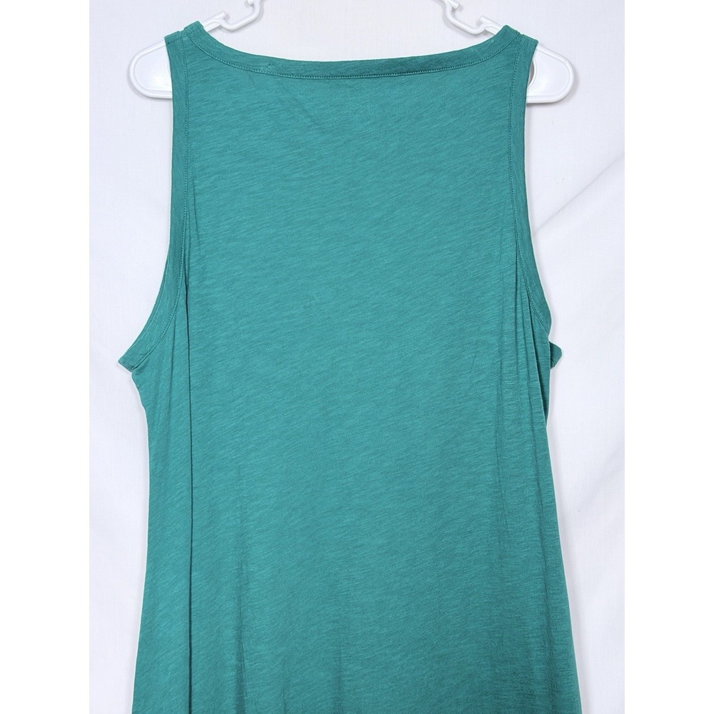 J Crew Maxi Dress XXL‎ Green Sleeveless Hi Low Flowy Casual Coastal Summer Boho - Picture 5 of 8